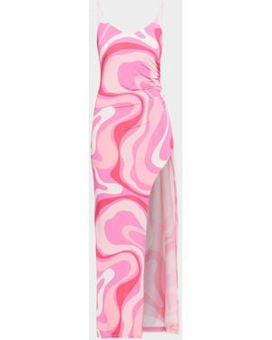 Generation Love Hailey Geometric Jersey Maxi Dress - Pink