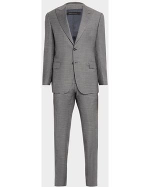 Brioni Apos;S Wool And Cashmere Sharkskin Two-Piece Suit - Gray