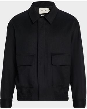 FRAME Wool And Cashmere Blouson - Black