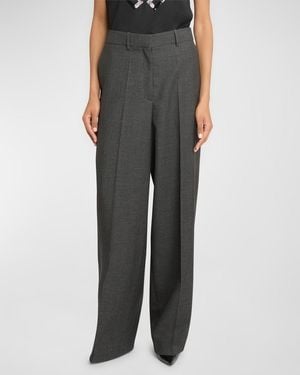 Givenchy Tailored Straight-Leg Wool Pants - Black