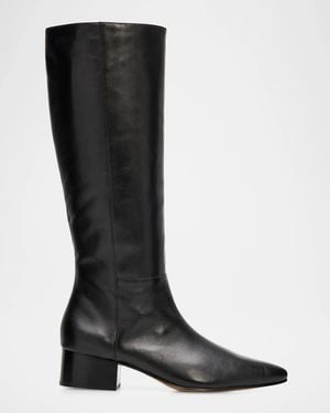 Vince Adan 40Mm Leather Knee-High Boots - Black