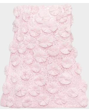 Jonathan Simkhai Holland Floral Strapless Mini Dress - Pink