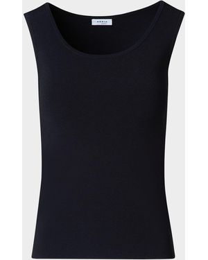 Akris Punto Knit Viscose-Blend Top - Black