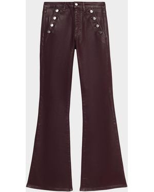 Ramy Brook Coated Helena Flare Jeans - Purple