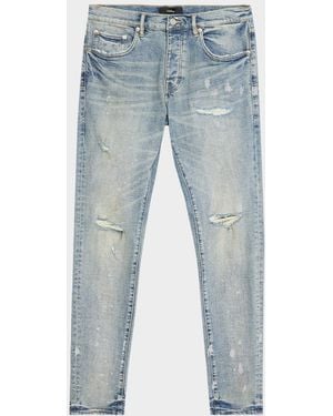 Purple Apos;S D-Worn Distressed Skinny Jeans - Blue