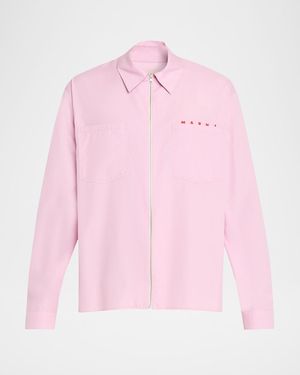 Marni Apos;S Boxy Poplin Shirt Jacket - Pink