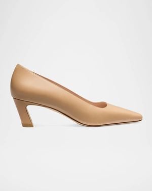 Stuart Weitzman Stassi 50Mm Leather Pumps - White