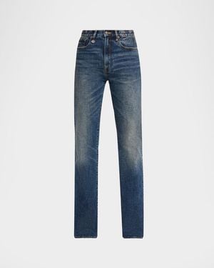 R13 Jane High-Rise Straight Jeans - Blue