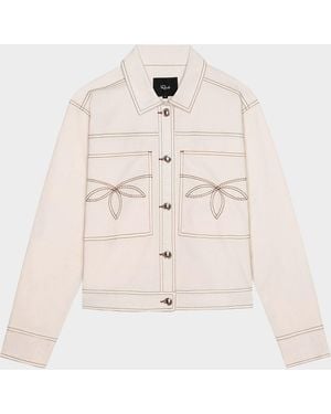 Rails Briggs Top-Stitch Denim Jacket - Natural