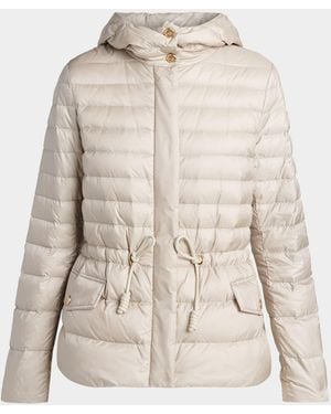 Moncler Raies Hooded Short Down Jacket - Natural