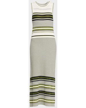 Veronica Beard Dawna Knit Maxi Dress - Metallic