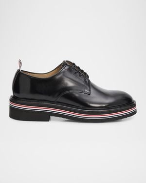Thom Browne Uniform Leather Derby Shoes - Black