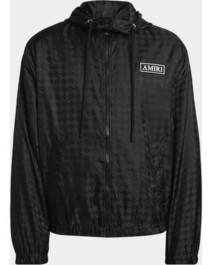 Amiri Apos;S Nylon Ma Quad Full-Zip Hoodie - Black