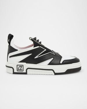 Christian Louboutin Astroflash Mesh And Leather Low-Top Sneakers - Metallic