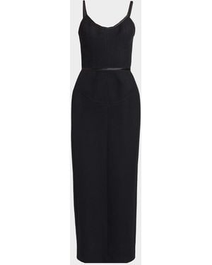 Thom Browne Corset Sleeveless Maxi Dress - Black
