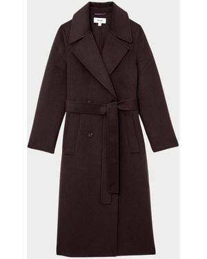 Reiss Rene Wool-Blend Coat - Purple