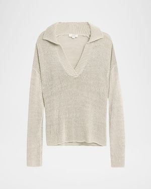 Vince Coated Cotton Sweater - White
