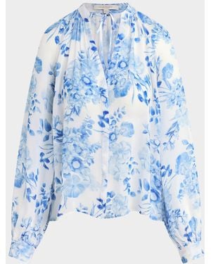 FAVORITE DAUGHTER The Sincerely Yours Chiffon Blouse - Blue