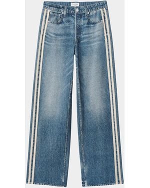 Rag & Bone Rb Miramar Terry Wide-Leg Track Jeans - Blue