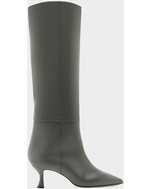 Alexandre Birman 60Mm Brena Leather Knee-High Boots - Gray