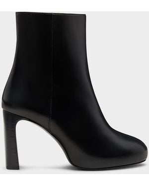 Stuart Weitzman 90Mm Babette Leather Platform Booties - Black