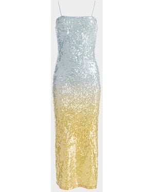 Alice + Olivia Fifi Sequined Midi Dress - Blue