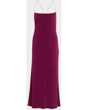 Hervé Léger The Aviva Cowl-Neck Gown - Purple