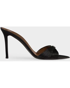 Giuseppe Zanotti Intrigo 90Mm Silk Stiletto Mules - Black