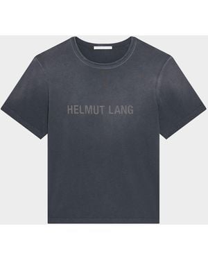 Helmut Lang Faded Logo Print T-Shirt - Blue