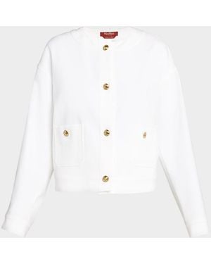 Max Mara Kiwi Button-Down Cotton Jacket - White