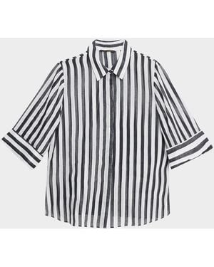 Kobi Halperin Jolie Striped Cotton Blouse - Blue