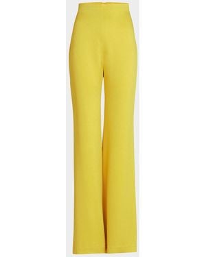 Silvia Tcherassi Palermo High-Rise Straight-Leg Pants - Yellow