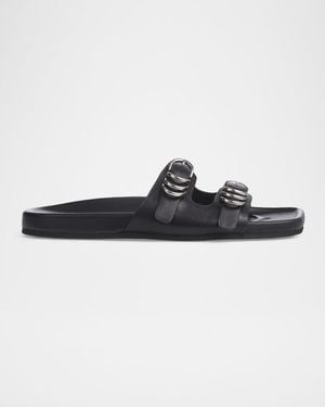 Rag & Bone Rue Leather Slide Sandals - Blue