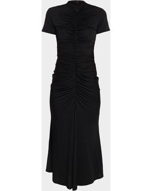 Toccin Gracelyn Ruched Mock-Neck Dress - Black
