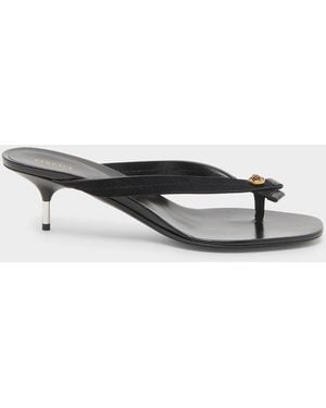 Versace 50Mm Medusa Leather Sandals - Multicolor
