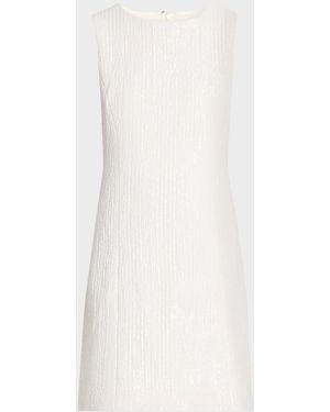 Prabal Gurung Sequined Mini Shift Dress - White