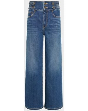 Ramy Brook Liv Cropped Wide-Leg Jeans - Blue