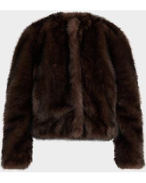 A.L.C. Gwen Faux Fur Jacket - Black