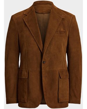 Polo Ralph Lauren The Rl67 Suede Two-Button Sport Jacket - Brown