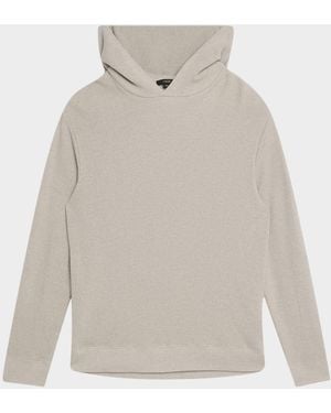 Vince Cotton Mouline Thermal Hoodie - White