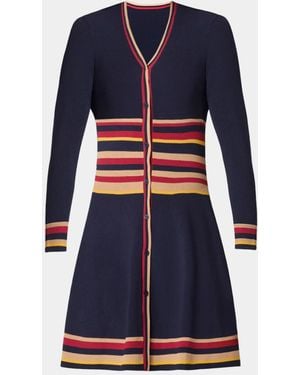 Shoshanna Pauli Striped Jersey Knit Mini Dress - Blue