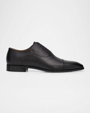 chinese dress ladies Christian Louboutin Calfskin Mens Greggo Flat Oxfords 41 Black 1835709   FASHIONPHILE