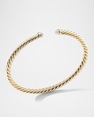 David Yurman 4Mm Cable Flex Bracelet - Metallic
