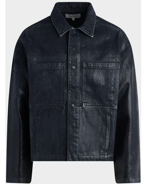 Hudson Jeans Apos;S Worker Coated Denim Jacket - Blue
