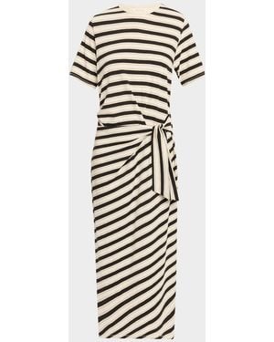 Rag & Bone The Slub Stripe T-Shirt Dress - White