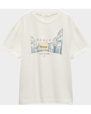 Rag & Bone Venice Crewneck Boyfriend Tee - White