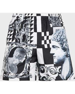 Versace Apos;S Medusa Collage Swim Trunks - Multicolor