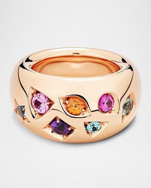 Pomellato Iconica 18K Ring With Stones - Pink