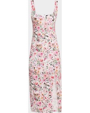 Generation Love Eugenia Floral Sleeveless Midi Dress - White