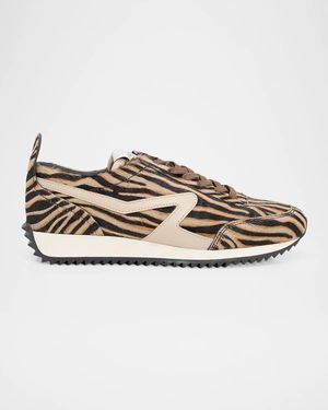 Rag & Bone Retro Runner Zebra Calf Hair Sneakers - Multicolor